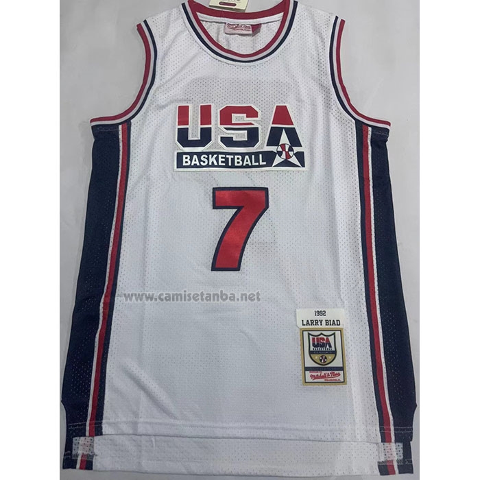 Camiseta USA 1992 Larry Bird #7 Blanco1